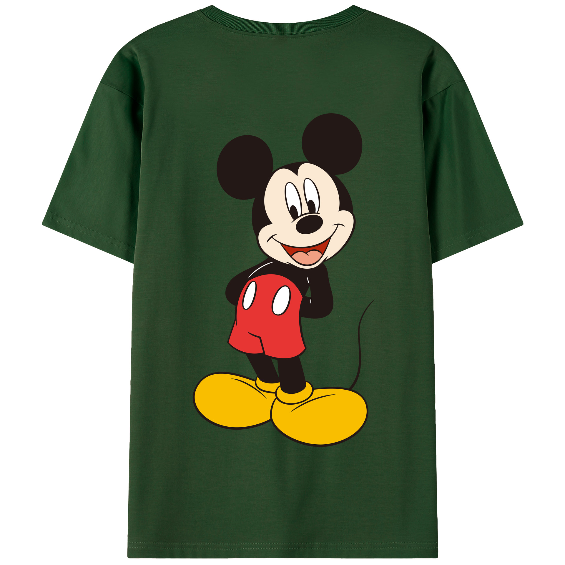 （画像用） ミッキーマウス Mickey Mouse 綿100％半袖Tシャツ（背面プリント）